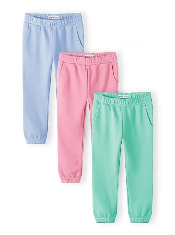 Minoti 3-er Pack Jogger Pants 30FLEECE155 in koralle