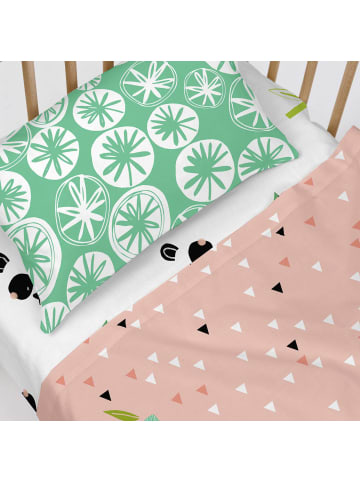 Happy Friday Panda garden Spannbettlaken