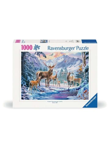Ravensburger Puzzle 1.000 Teile Rehe und Hirsche im Winter Ab 14 Jahre in bunt