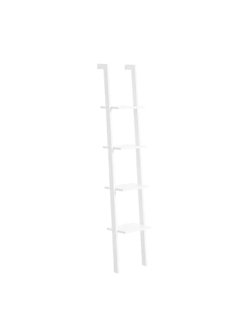SoBuy Leiterregal in Mattweiß - (W) 23 x (H) 180 x (L) 33 cm