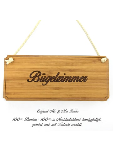 Mr. & Mrs. Panda Wegweiser Bügelzimmer mit Spruch in Keine Angabe