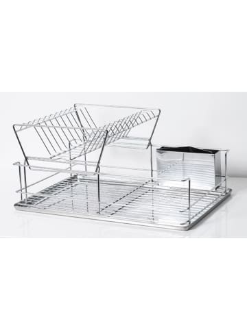 5five Simply Smart Zweistufiger Geschirrtrockner in Silbern, (B) 47 x (H) 24 x (L) 32 cm