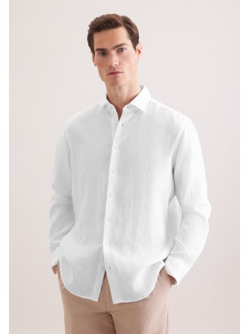 Seidensticker Leinenhemd Regular in Weiß