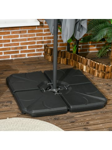 Outsunny Schirmgewichte 103L x 103B x 8,3H cm Schwarz