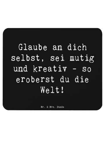 Mr. & Mrs. Panda Mouse Pad Spruch Die Freude an der Kreativität ... in Schwarz