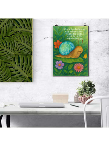 Mr. & Mrs. Panda Plakat Schnecke Sir Design mit Spruch in Weiß