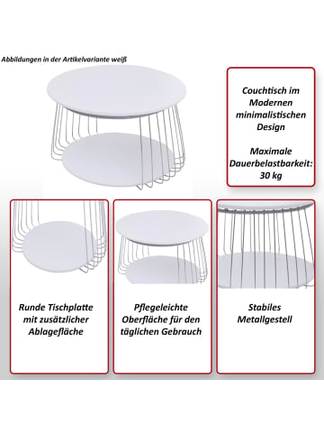 MCW MCA Couchtisch P60, Weiß