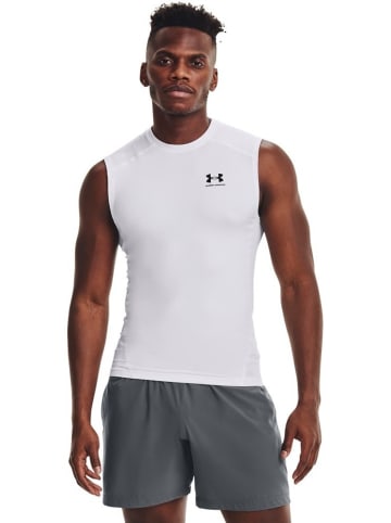 Under Armour T-Shirt "HeatGear Armour Ärmelloses Shirt" in Weiß