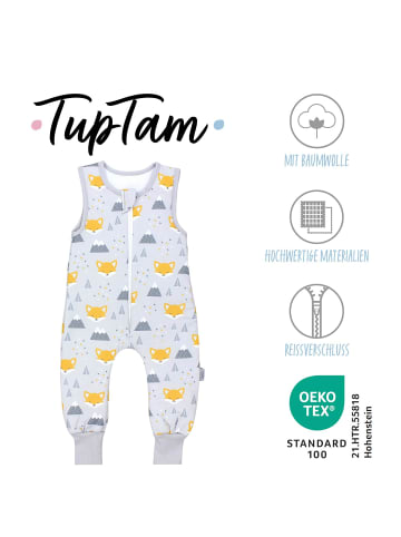TupTam Baby Ganzjahresschlafsack mit Beinen 2,5 Tog in grau/gelb