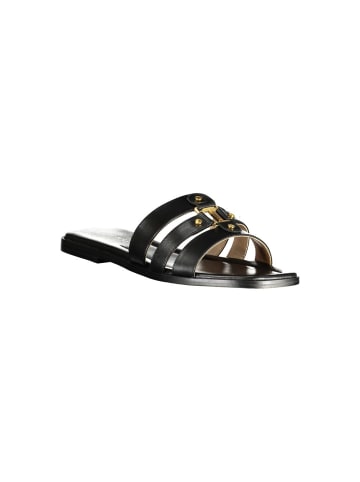 Twinset Schwarze Leder-Sandale