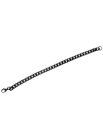 Adeliás Herren Armband – Panzerarmband aus Edelstahl 21 cm in schwarz