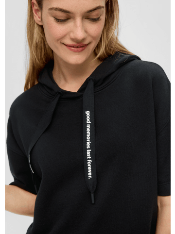 s.Oliver Sweatshirt kurzarm in Schwarz