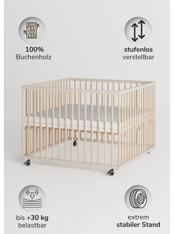 Sämann Sämann Laufgitter Matratze SleepPlus & Sprossen sahara dust/natur Premium