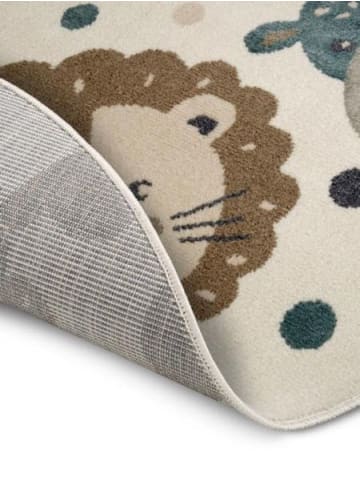 Teppich Boss Adventures Kinderteppich Tierparty - creme, braun, blau