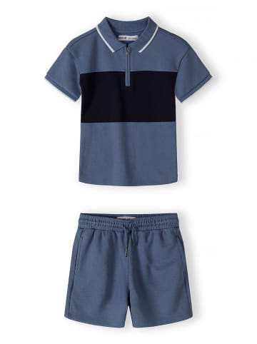 Minoti 2-tlg T-Shirt & Shorts 29POLO252 in Blau