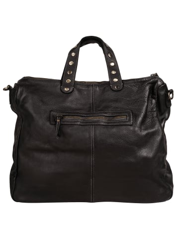 Samantha Look Umhängetasche echt Leder in schwarz