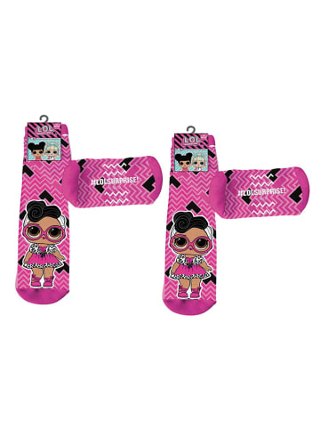 COFI 1453 Surprise Antirutsch Socken 2-er Set Komfortable und coole Socken in Rosa