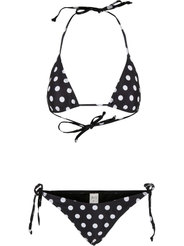 Urban Classics Bikini in polkadots black