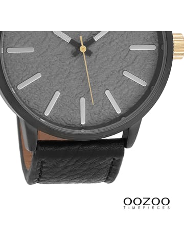 Oozoo Analog-Armbanduhr Oozoo Timepieces schwarz extra groß (ca. 48mm)