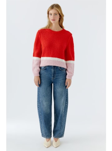 Oui Pullover in red rose
