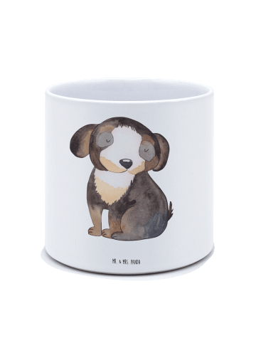 Mr. & Mrs. Panda Pflanzkübel Hund Entspannen ohne Spruch in Weiß