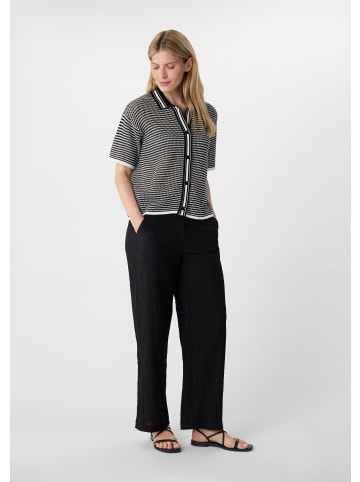 comma CI Strickjacke kurzarm in Schwarz