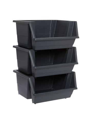 5five Simply Smart 3-stufiger Schubladenorganizer in Schwarz, (B) 41 x (H) 66 x (L) 45 cm