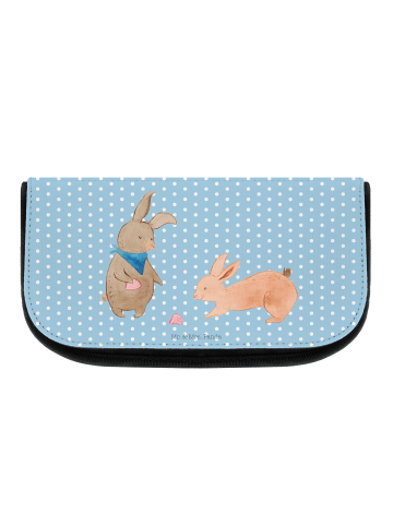 Mr. & Mrs. Panda Kosmetiktasche Hasen Muschel ohne Spruch in Blau Pastell