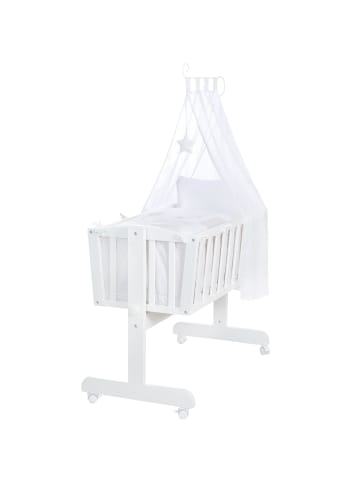 roba Komplettwiegenset  'Fox & Bunny' weiß + Feststellfunktion +  Ausstattung