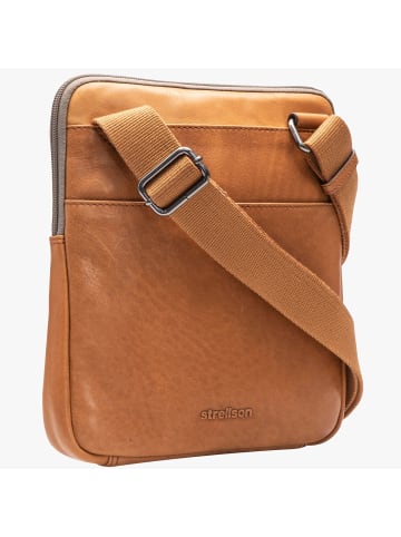 Strellson Hyde Park Brian Umhängetasche Leder 22 cm cognac