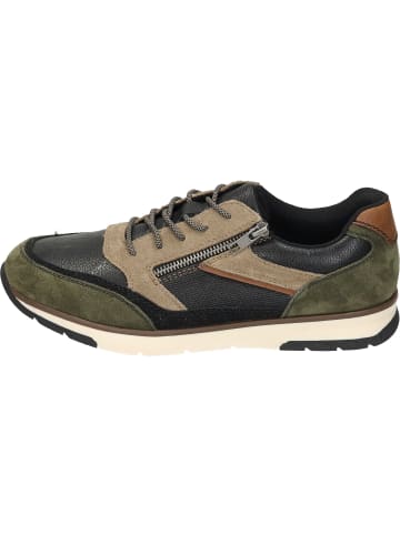 rieker Schnürschuhe in khaki/schwarz/schwarz/pfeffer