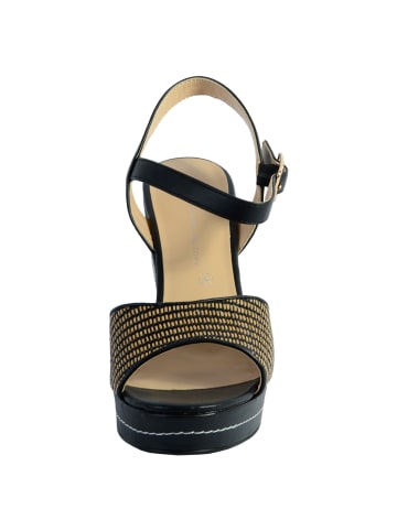 Divine Factory Sandale mit Keilabsatz Schwarz