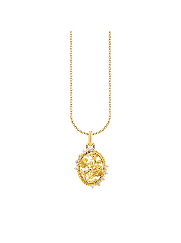 Thomas Sabo Kette Mit Anhänger Roses Romance in weiß, gold