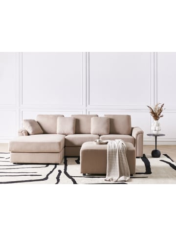 Beliani 2-tlg 4-Sitzer Sofa KOHLO in Beige/Schwarz
