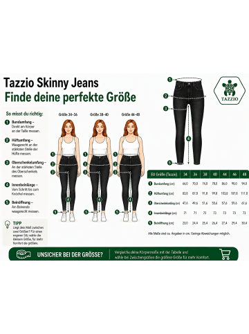 Tazzio Jeans "F107" - Skinny Fit - in Weiß