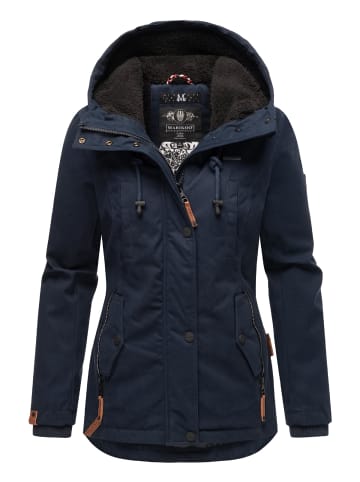 Marikoo Winterjacke Bikoo in Navy with black fur