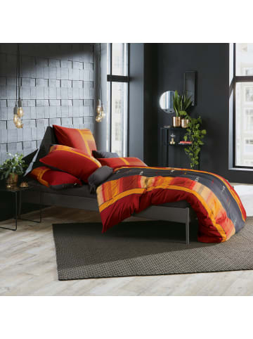 Erwin Müller Single-Jersey Kissenbezug in rot-gelb