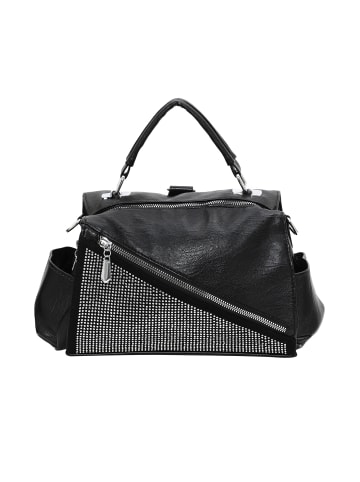 faina Damen Handtasche in Schwarz Silber
