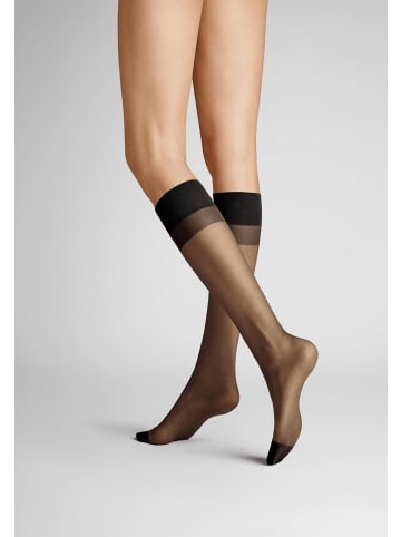 Hudson Feinkniestrümpfe Simply 20 To Go 2-Pack druckfreier Bund in Black