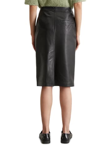 Marc O'Polo Bleistift-Lederrock regular in Schwarz
