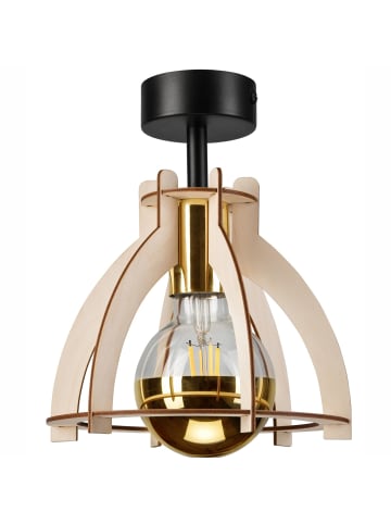 Licht-Erlebnisse Deckenlampe Ø 21 x (H)25 cm in Schwarz Natur