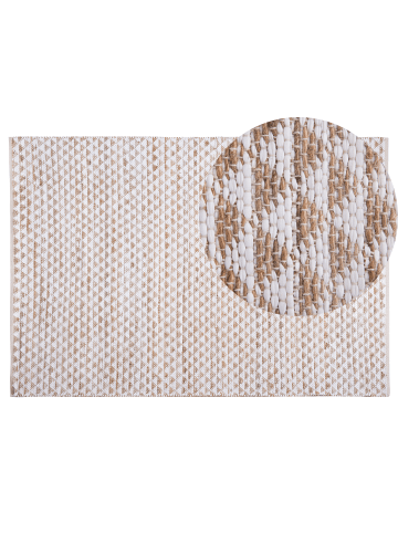 Beliani Kurzflor TUNCELI in Beige - (W) 140 x (H) 1 x (L) 200 cm
