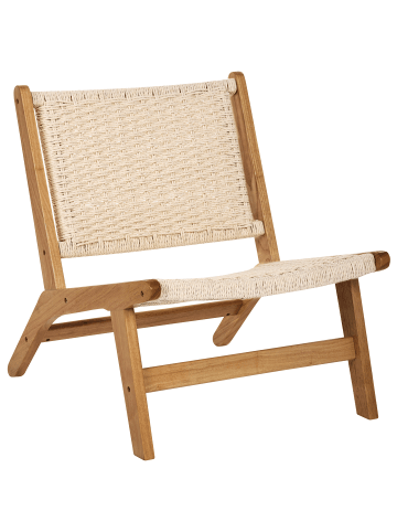 Beliani Sessel VILLAZ in Braun/Beige - (W) 64 x (H) 75 x (L) 71 cm