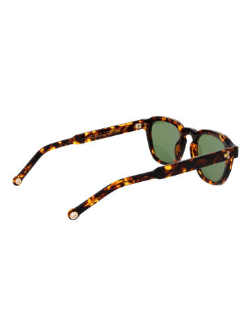 Hally & Son Männer Sonnenbrille Panto Havanna