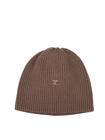 Courrèges Braun Wolle Mütze