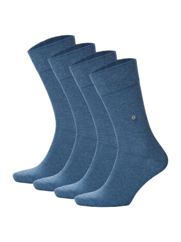 Burlington Socken 4er Pack in blau (light denim)