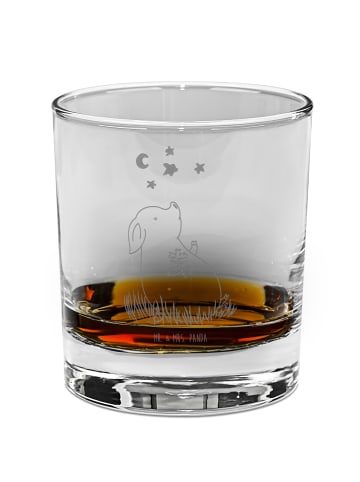Mr. & Mrs. Panda Tumbler Glas Schwein Glück ohne Spruch in Transparent