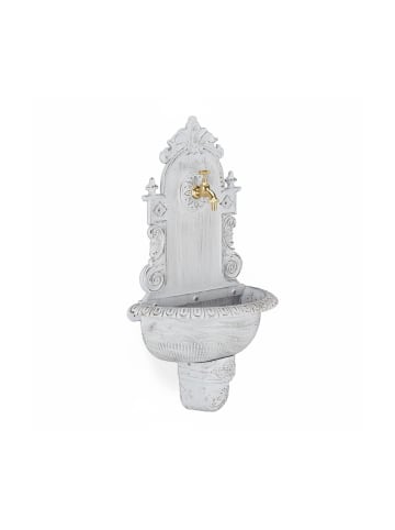 relaxdays Wandbrunnen in Weiß - (B)44x (H)75 x (T)22 cm
