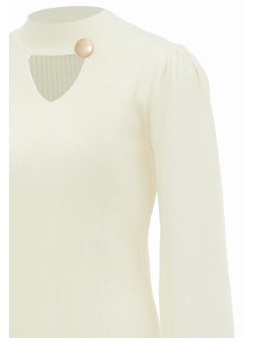 leo selection Damen Strickpullover in Wollweiss
