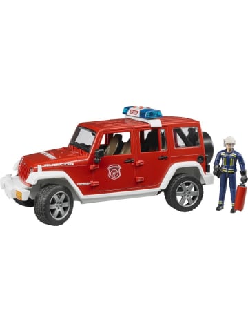 bruder Spielzeugauto 02528 Jeep Wrangler Rubicon Feuerwehrfahrzeug und Mann - 4-8 Jahre